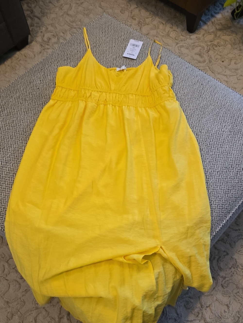 Eyeshadow Yellow Maxi Dress with Spaghetti Straps